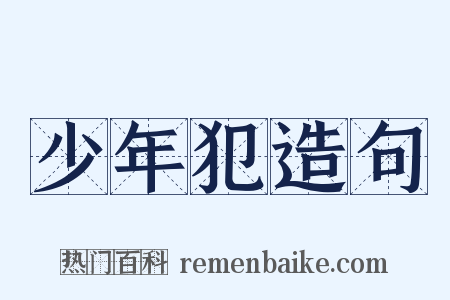 少年犯造句是什么意思的图片